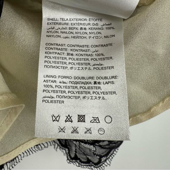 BEBE Black‎ Lace Peplum Top Size XS - Picture 5 of 9